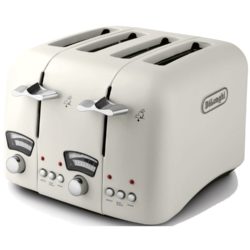 Delonghi Argento CTO4-0E 4 Slice Toaster in Cream